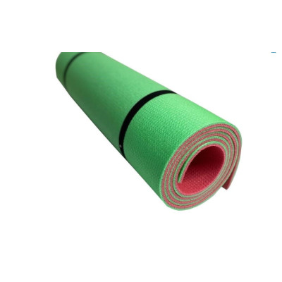 Килимок для йоги, фітнесу та спорту (каремат спортивний) Спорт 8 мм Зелено-червоний