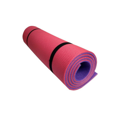 Коврик для йоги, фитнеса и спорта (каремат спортивный) Спорт 8 мм Красно-фиолетовый