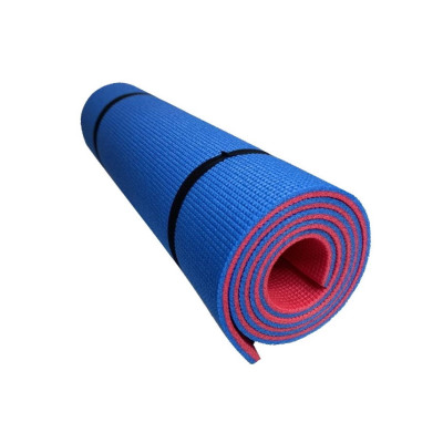 Килимок для йоги, фітнесу та спорту (каремат спортивний) Спорт 8 мм Синьо-червоний