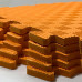 “Игроленд BIG” детский коврик пазл 100х100x1.2см. оранжевый
